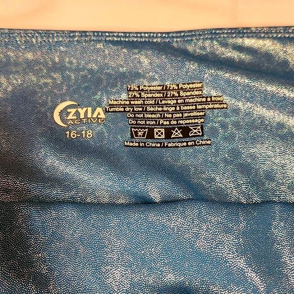 Zyia Blue iridescent Mermaid light n tight - Picture 5 of 8